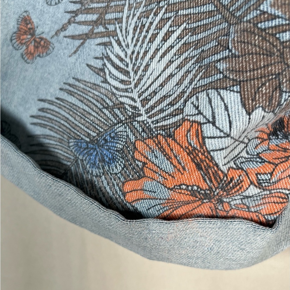 NWT Molly Bracken Floral Jean Shorts - Blue and Orange - Picture 11 of 11